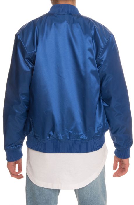 The Golden State Warriors Satin Bomber Jacket in Blue