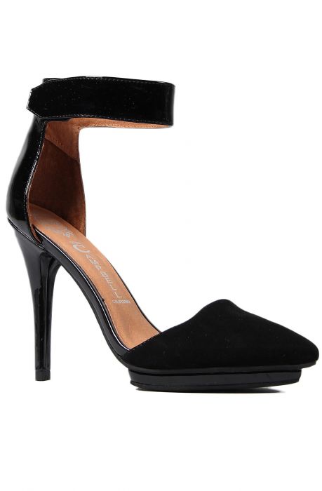 The Solitaire Shoe in Black Suede