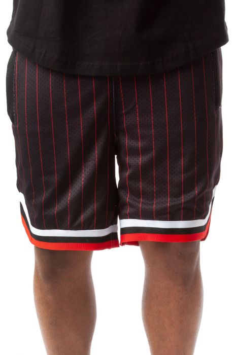 Bulls Red Pinstripe Shorts