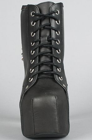 The Spike Shoe in Black with Silver Studs