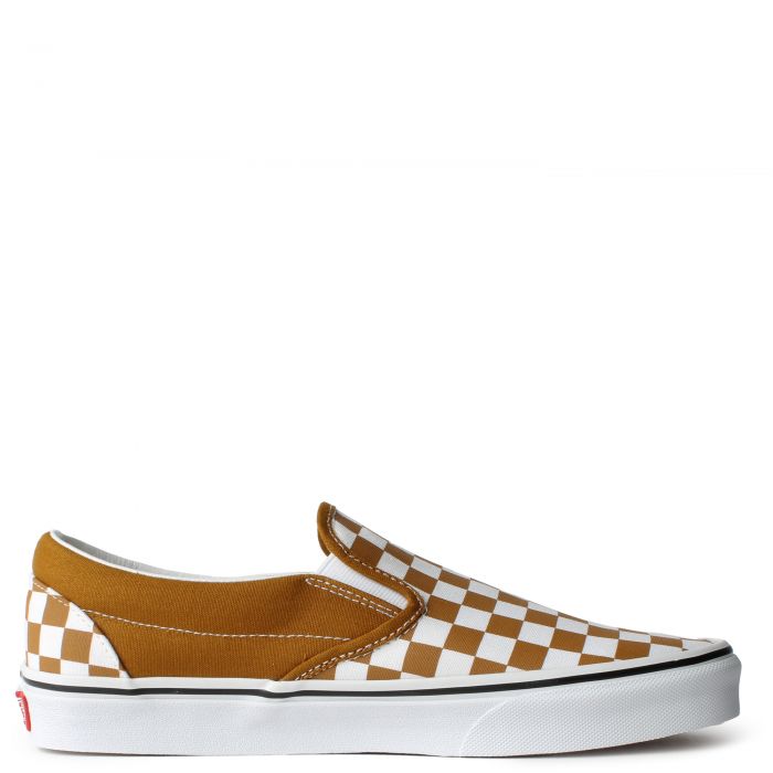 Vans Classic Slip on Shoes - Checkerboard Golden Brown