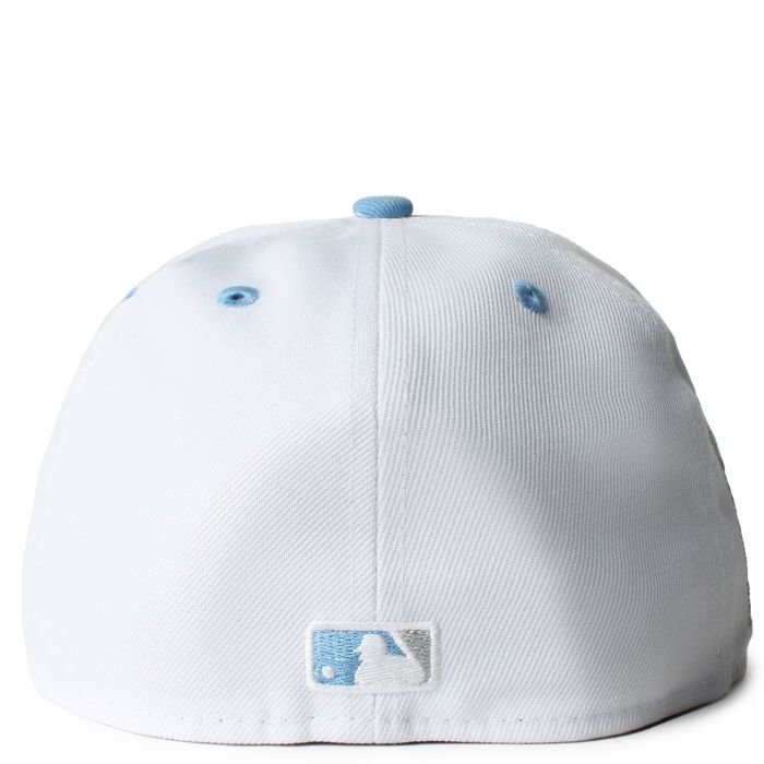 New Era Caps Dodgers Sky 59FIFTY Fitted Hat White/Sky