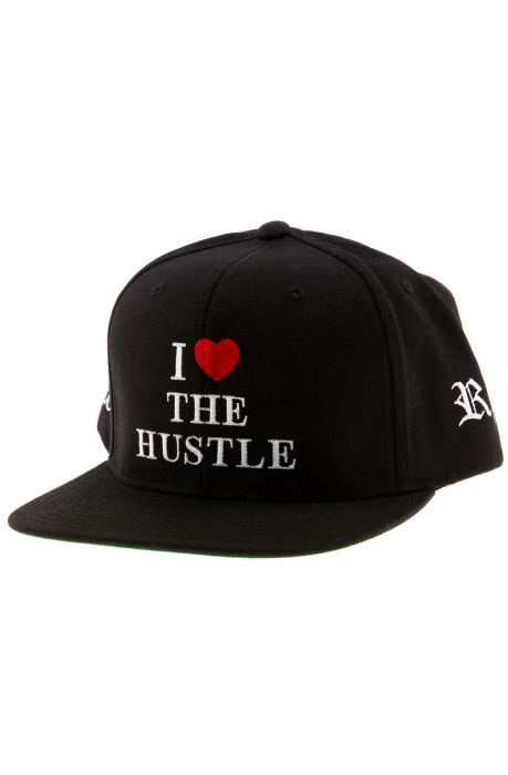 I Love the Hustle Snapback in black