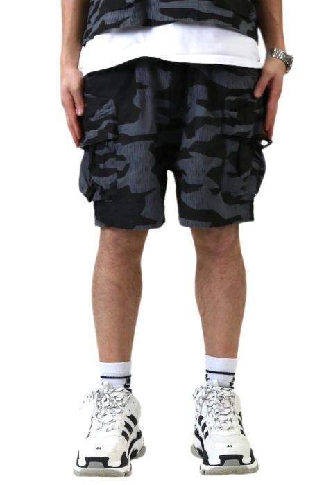 KLEEP NOIS Fine Ripstop Twill Wide bottom opening short pants. KSP
