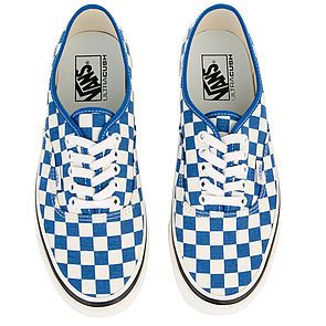 blue checkered authentic vans