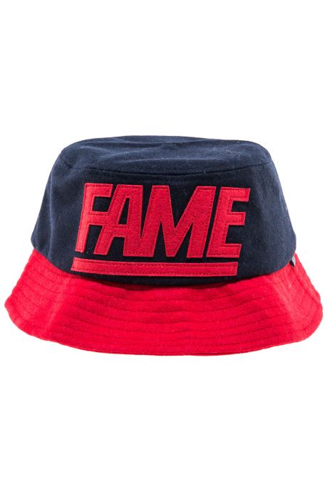 The Melton Fame Block Bucket Hat in Navy