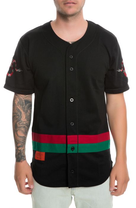 The Serpent Baseball Jersey in Black