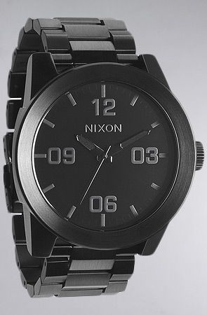 The Corporal Sterling Silver Watch in All Black