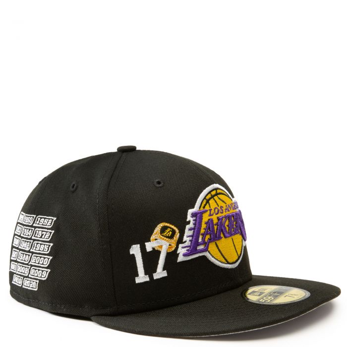 Los Angeles Lakers Black New Era Fitted hat