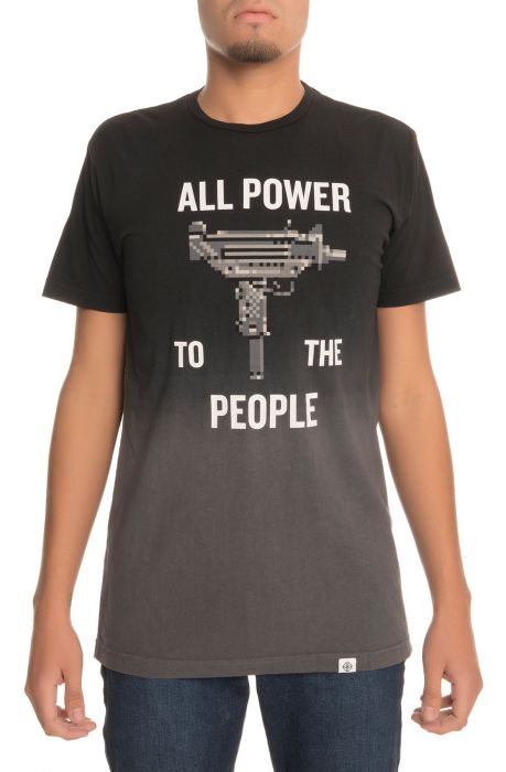 The Power to The People Tee in Black Black