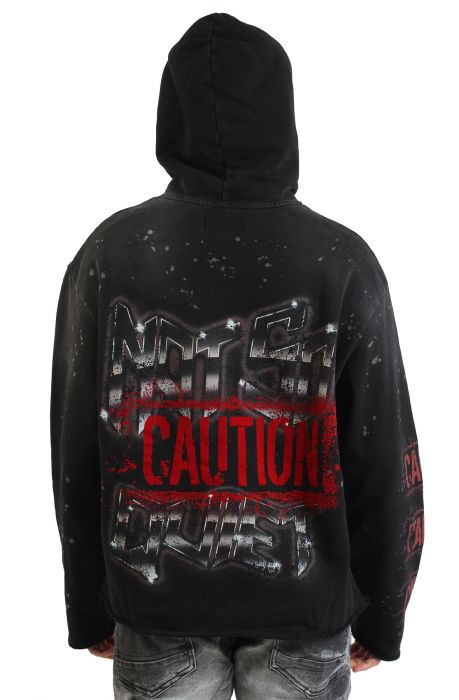 Caution Not So Quiet Ghost Rider Flames Hoodie