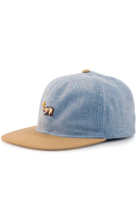 The Dolo Strapback Hat in Chambray Blue