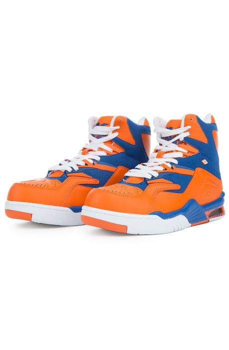 The Enforcer Hi DC Sneakers in Orange, Royal Blue and White