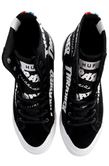 The HUF x Thrasher Classic Hi Sneaker in Black