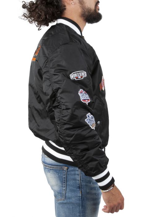 New Era x Alpha Industries San Francisco Giants Black Eight-Time World  Series Champions Team Reversible Full-Zip Bomber Jacket