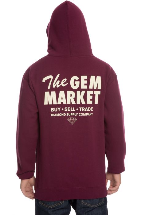 The Gem Market Hoodie in Burgandy
