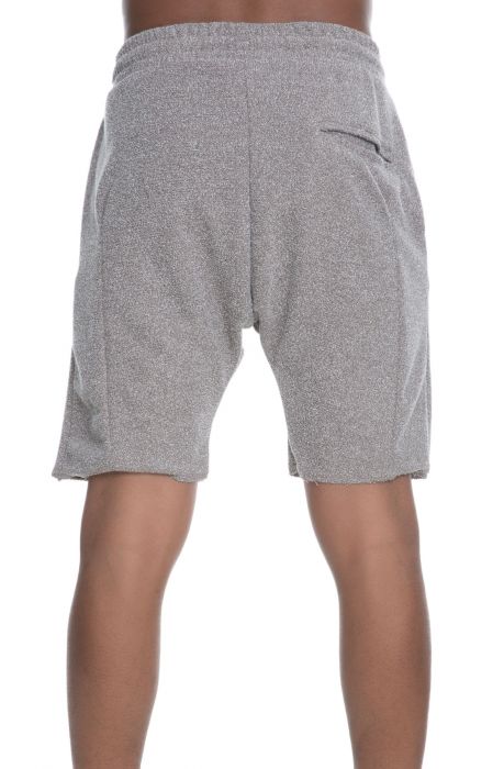 The Haru Drop Crotch Fleece Shorts in Beige