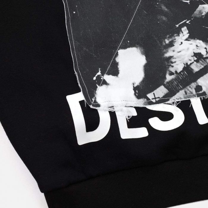 8&9 MFG CO Destroy Hooded Sweatshirt Black HSDESBLK - Karmaloop