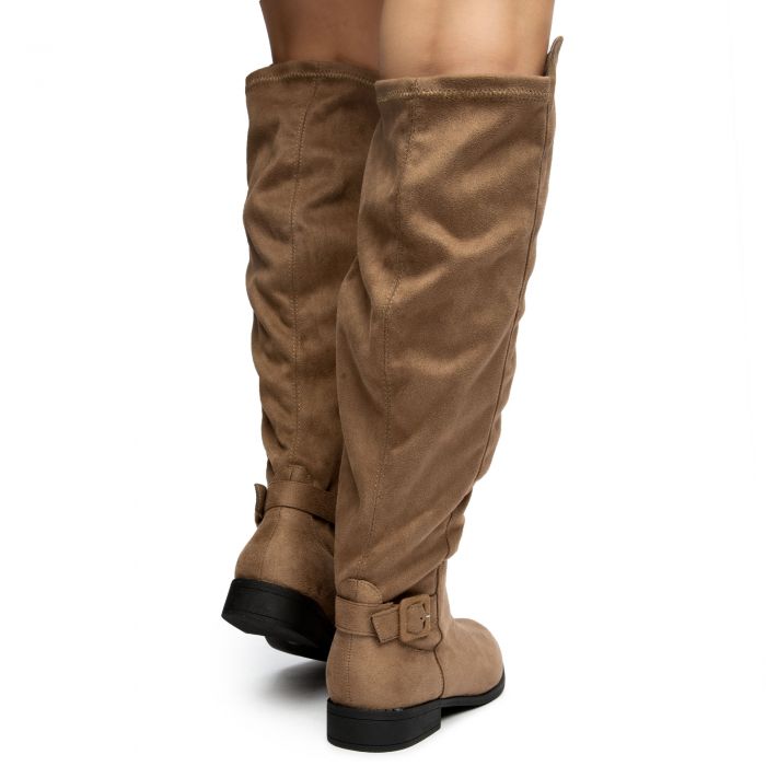 SOLE LA VIE Oksana-171 Knee-High Boots OKSANA-171A-TAUPE - Karmaloop