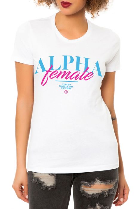 The Alpha Female Tee in White