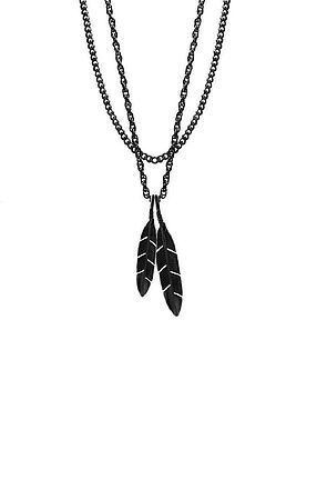 The Feather Necklace - Black