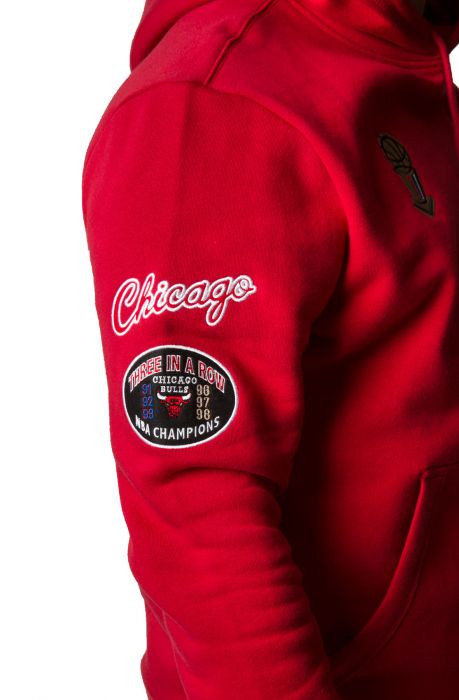 Mitchell & Ness NBA Chicago Bulls Champ City Red Black Pullover