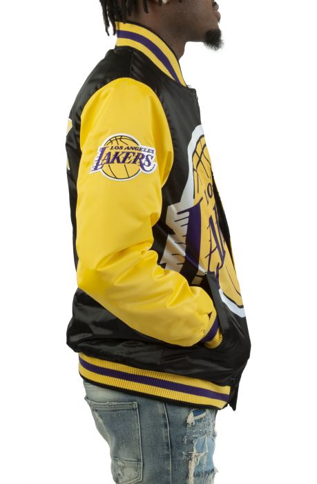 Starter Men Starter Los Angeles Lakers Varsity Jacket Black Med