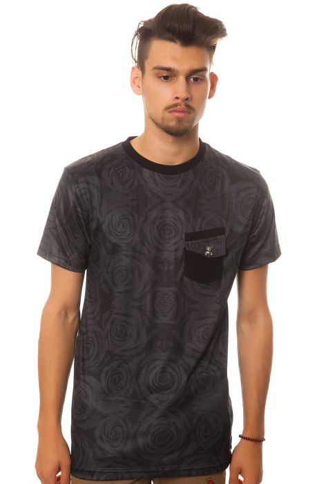 The Rose Pocket Tee in Black Black