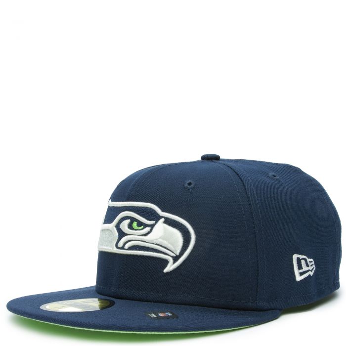 New Era Seattle Seahawks Blue Action 59Fifty Fitted Cap