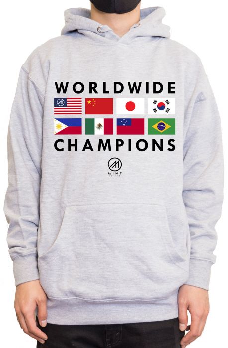 The Mint Flags 2 Pullover Hoodie in Grey