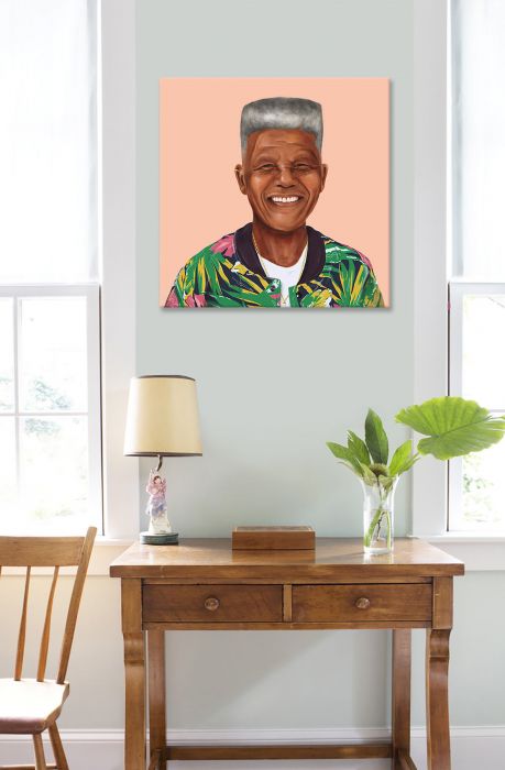The Nelson Mandela by Amit Shimoni Canvas Print 26 x 26 in Multi