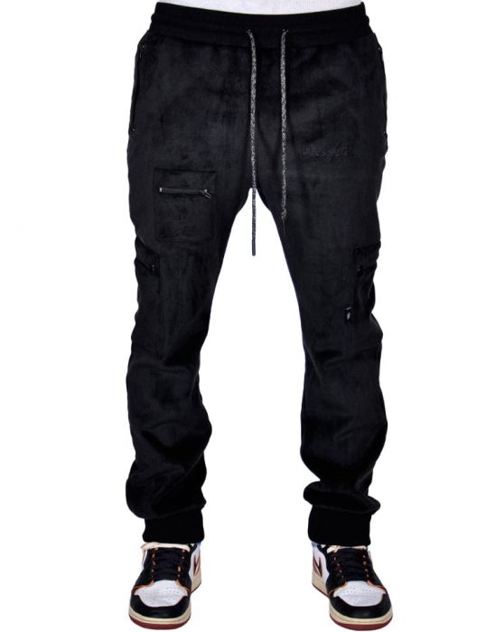 Bless U velour track pants Cotton Velour Track Pant - Rich Navy