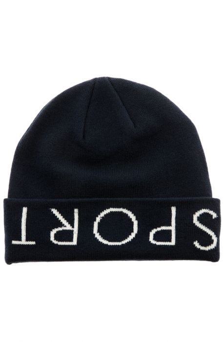 The Up & Down Beanie in Navy