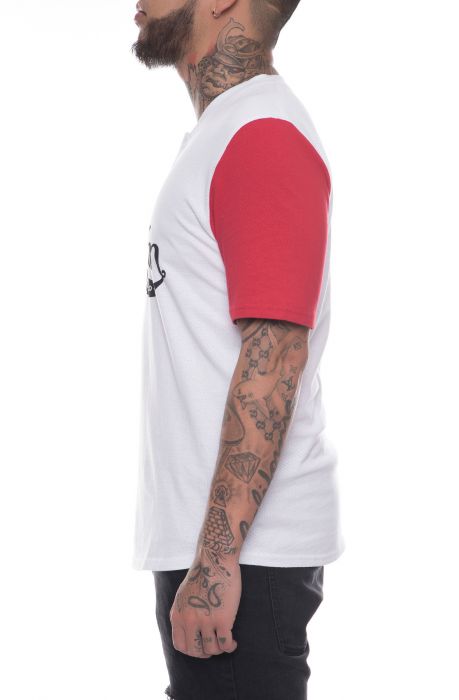 The Gomez Henley in White & Red