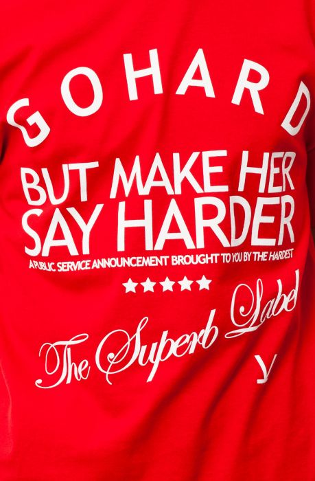 The Go Hard Tee in Red