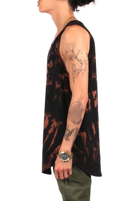 The Galaxy Elongated High Low Tank (Black/Copper)