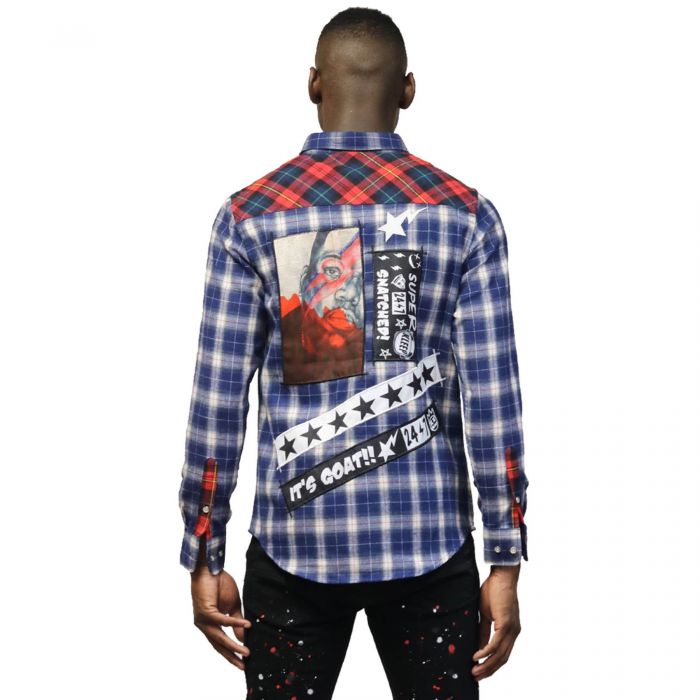 KLEEP CAPUT Men's Premium half & half flannel Buttondown Shirt KLP