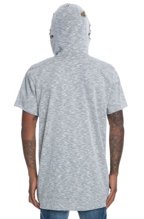 The Redefined Short Sleeve Pullover Hoodie in Grey