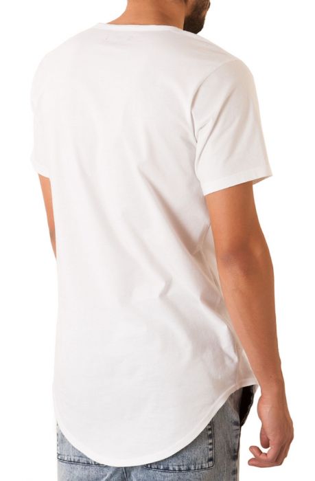 The Curved Hem Tail Tee in White