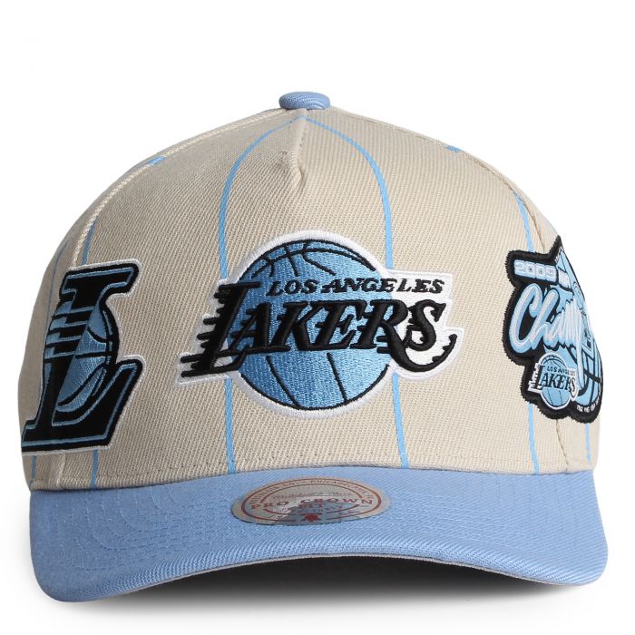 MITCHELL & NESS NBA Los Angeles Lakers Striped Pro Crown Snapback