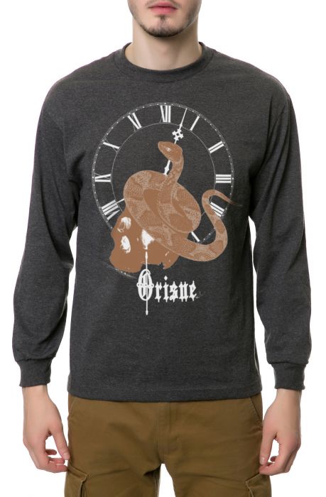 The Witching Hour Long Sleeve Tee in Charcoal