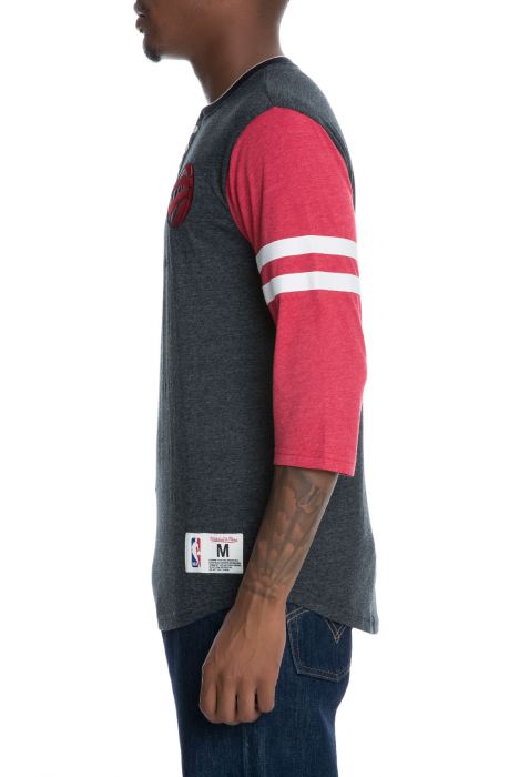 The Toronto Raptors Home Stretch Henley in Black And Red
