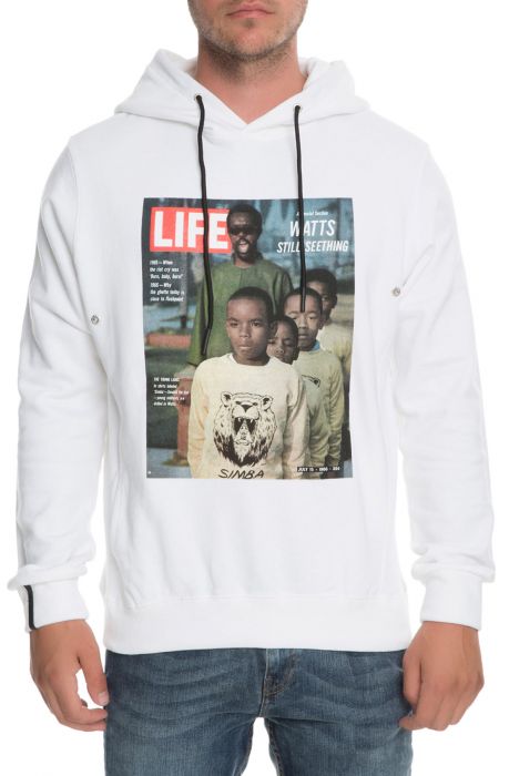 The Life Pop Over Hoodie in White