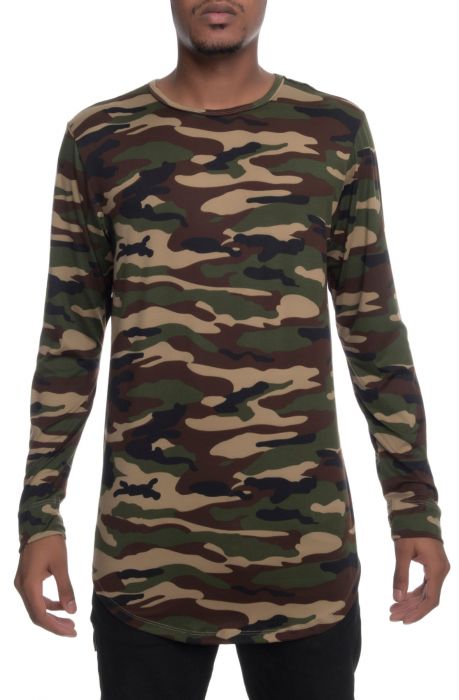 The Packs LS Elongated Thermal Tee in Camo Camo