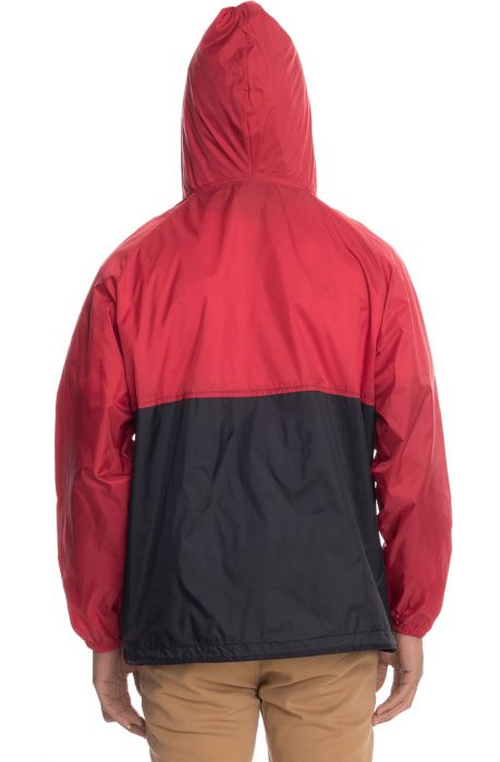 The Just Hustle 2-Tone Windbreaker in Red and Black