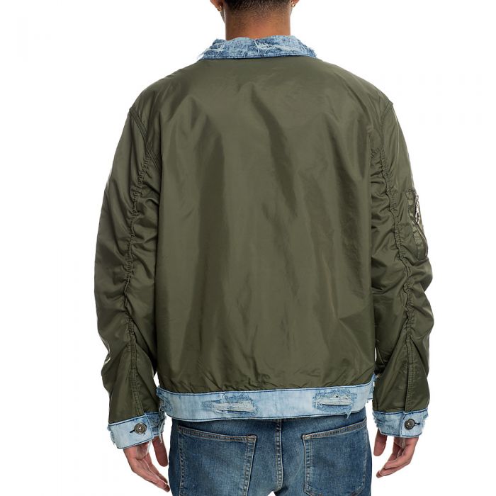 BROADWAY 7.15 Men's Nylon Denim Jacket DNM17-555-OLW - PLNDR