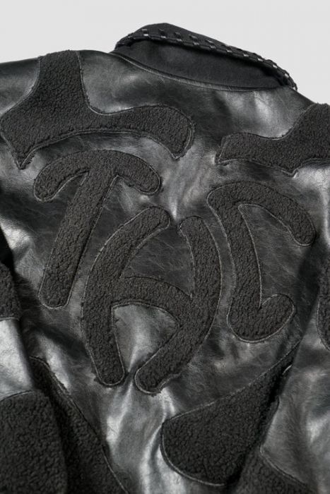 Faux Fur Vegan Leather Camouflage Jacket