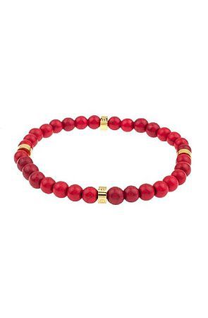The Royal Bead Bracelet - Red & Gold