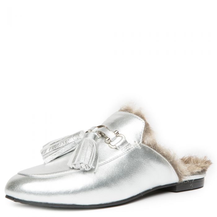 Apfel-TSF2 Silver Mule Loafers