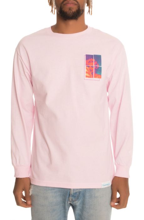 The Stagger LS Tee in Pink Pink